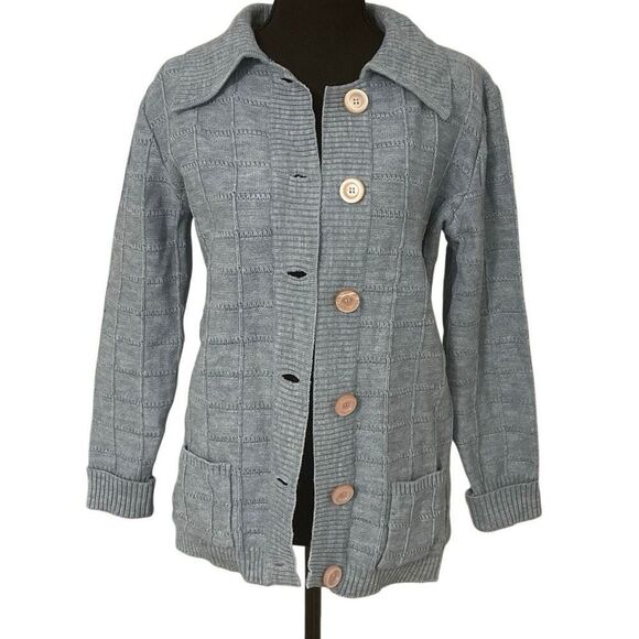 Vintage Sweaters - Vintage 50’s 100% Virgin Acrylic Fiber Cardigan Sweater